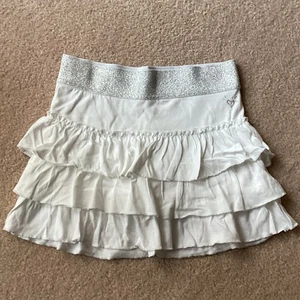 JUSTICE WEISSER WEISSER WEICHER SKORT, MÄDCHEN 8, GLITZERNDER SILBERBUND, LAGENLOOK ODER STUFENWEISE - Bild 1 von 3