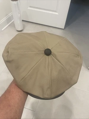 BeigeCotton 8 Panel Applejack/ Newsboy. USA. Large or XL - Image 1 of 4