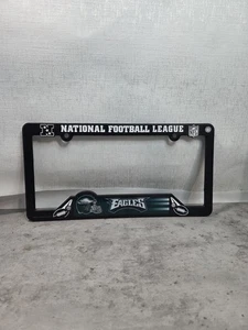 NFL Philadelphia Eagles Plastic License Plate Frame Black Finish - Picture 1 of 7