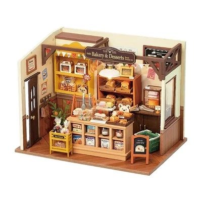 Robotime Rolife Becka's Baking House 3D Puzzle DIY Miniature Dollhouse Kit... - Immagine 1 di 4