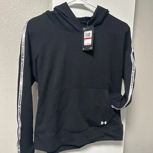 Under Armour Womens Rival Terry Taped Hoodie X-Small - Picture 1 of 7