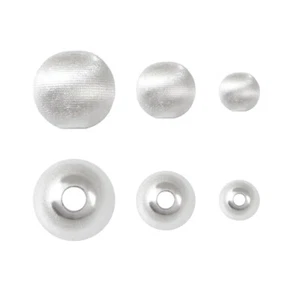 Sterling Silber Runde Perlen Einfügungen Schmuckherstellung * Größe auswählen - Picture 1 of 5