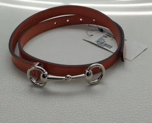 NWT NEW Gucci girls pink, blue or white patent leather buckle belt S L 376204 - Picture 1 of 9