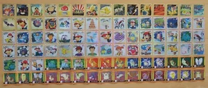 Adesivo Pokemon Artbox Originale 1999 Singolo a Scelta Gold Prism Base - Foto 1 di 174