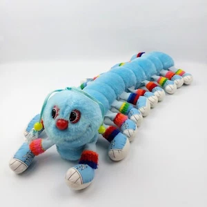 Lots a Legs Blue Caterpillar Plush, Large Bug Plushie for Kids, Nursery or Gift - Photo 1/10