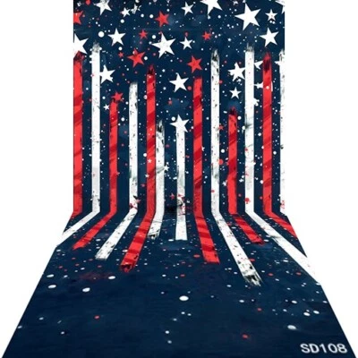 10'x20'Computer-painted Red-White Stripes Scenic Vinyl background backdrop SD108 - Image 1 of 4