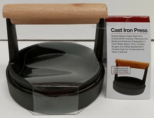 Burger Press Cast Iron Pre Seasoned - Picture 1 of 3