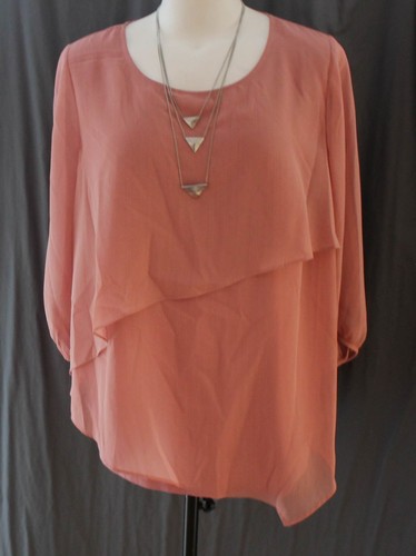 Top collana Alyx donna 1X rosa scura rosa autunnale nuova con etichette