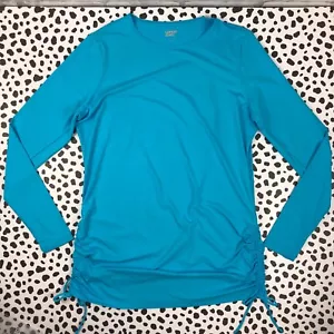 Lands End Shirt Long Sleeve Adjustable Cover-Up SWIM TUNIC LARGE 523855 - Picture 1 of 6
