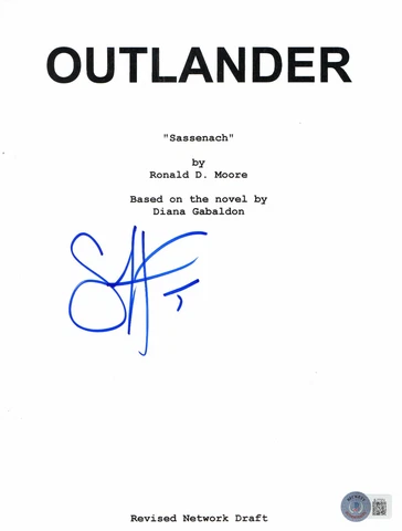 SAM HEUGHAN SIGNED AUTOGRAPH OUTLANDER FULL SCRIPT BECKETT BAS Cover