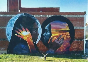 Postkarte Newark NJ Wandbild Der reflektierende schwarze Körper von Mondneujahr postfrisch unbenutzt - Bild 1 von 1