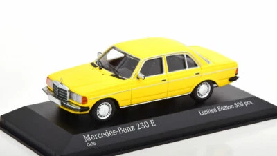 MERCEDES 230E W123 SEDAN 1982 GIALLO MINICHAMPS 943032203 1/43 BENZ 500 PCS GELB - Immagine 1 di 4