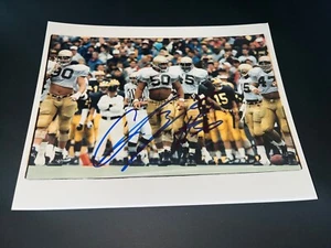 Foto de periódico autografiada irlandesa firmada de Chris Zorich Notre Dame 8x10 - Imagen 1 de 2