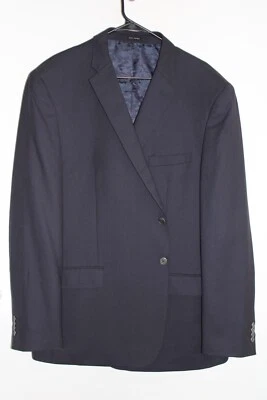 NAVY-BLUE JOSEPH ABBOUD 100% WOOL SLIM FIT METAL BUTTON BLAZER JACKET sz 50L - Image 1 of 4