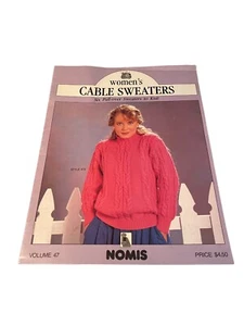 1990 Nomis Women’s 6 Cable Sweaters To Knit - Volume 47 - Picture 1 of 3
