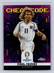 2024 Topps Chrome UEFA Euro #CC-10 Pavel Nedved Cheat Code Yellow 123/125 - Picture 1 of 2