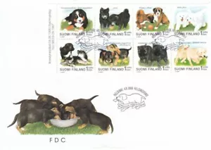Dachshund Puppies Eating Poodle Boxer Dogs Booklet Finland Mint FDC Cover 1998 - Picture 1 of 1