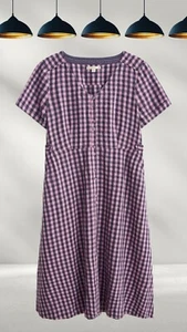 Ex White Stuff Women's Checks Linen Shirt Dress In Pink (A Bit Defect) - Picture 1 of 2