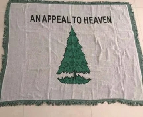 AN APPEAL TO HEAVEN Afghan Throw State Flag 4ft x 6ft Cotton Woven Throw Blanket - Image 1 of 1
