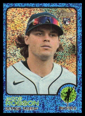 2022 Topps Heritage HN Jacob Robson #588 Chrome Blue Sparkle Rookie Tigers - Image 1 of 2