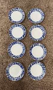 Vtg Ralph Lauren Saucer Plates 6.5” Blue White Dessert Portugal ‘95 Retired - Picture 1 of 7