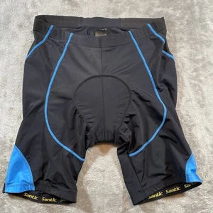 Santic Cycling Shorts Size XL Black Padded - Picture 1 of 10