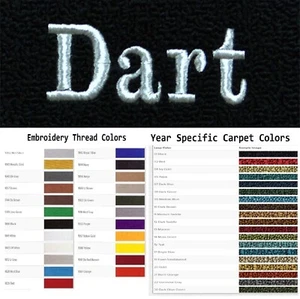 ACC 1963-1973 Dodge Dart Custom Logo 4pc Loop Floor Mats - Picture 1 of 25