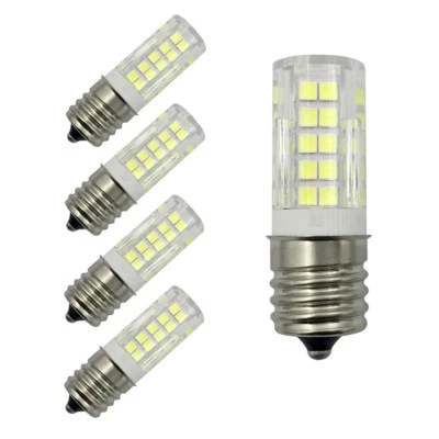 5pcs E17 LED Light bulb C9 64-2835SMD Ceramics Light 6W 110V 120V White Lamp H - Image 1 of 4