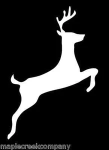 6" tall Jumping Buck Window Decal ~ White or Choose Your Vinyl Color - Picture 1 of 1