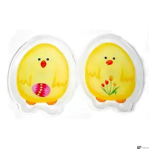 Plato Transparente Pollito de Pascua Snack Chirp 10.5" Plato Decorativo, Amarillo, Paquete de 2 - Imagen 1 de 1