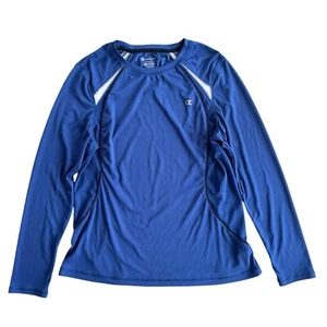 Champion Women’s Sz XL Royal Blue Double Dry Mesh Sides Long Sleeve Athletic Top - Picture 1 of 16