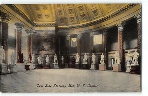 US Capitoal. Interior - West Side Statuary Hall - Washington DC - 1911 Postcard - Bild 1 von 2
