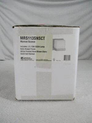 Monroe Sconce American Fluorescent Satin Nickel GU24 Self Ballast MRS113SNSCT - Image 1 of 4
