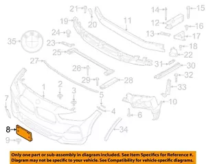 BMW OEM 18-23 X2 Bumper Components-License Bracket 51117429000 - Picture 1 of 2