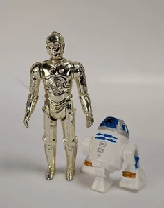 Vintage 1978 Kenner Star Wars 3.75" Droid C-3PO Action Figure & R2 - Picture 1 of 2