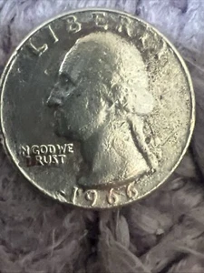 1966 No Mint Mark Washington Quarter Rim Error.  - Picture 1 of 6