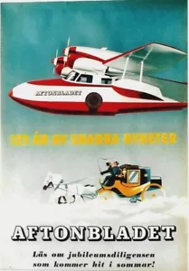Original vintage poster AFTONBLADET FAST NEWS SINCE 125 Y. 1955 - Picture 1 of 1