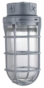 Jelly Jar Light Fixture, Incandescent Utility Vapor Tight Ceiling Lamp, Indus... - Picture 1 of 6