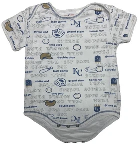 Kansas City Royals MLB Baby weißer Einteiler von Team Athletics Größe 12 Monate - Bild 1 von 5