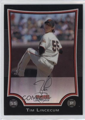 2009 Bowman Chrome Refractor Tim Lincecum #100 - Image 1 of 2