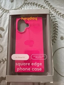 Heyday Apple iPhone 16 Square Case with MagSafe - NEON PINK - Picture 1 of 1
