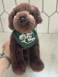 Bass Pro Shops Labrador Puppy Plush Brown Chocolate Lab Dog Scarf Advertising - Picture 1 of 11