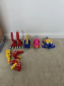 Power Rangers Dino Charge Stego Tricera Archelon Zords Rosso T-Rex Zord Ricambi - Foto 1 di 9
