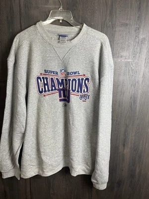 De colección New York Giants Reebok Super Bowl XLII Cuello Redondo Gris Para Hombre Talla 2XL Foto 1 de 4