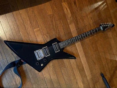 Aria Pro II ZZ Deluxe Japan Vintage 1983 Black Electric Guitar Used From Japan - Image 1 of 3