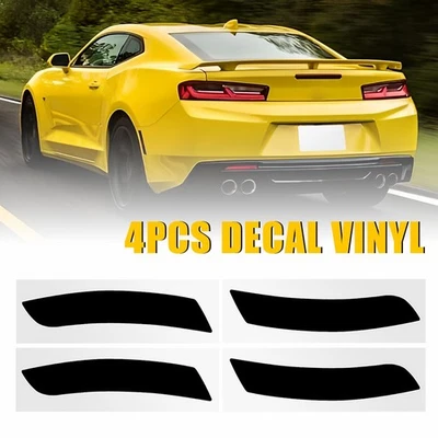 Luces de señalización laterales oscuras delanteras traseras de vinilo para Chevrolet Camaro 2016-2021 Foto 1 de 4