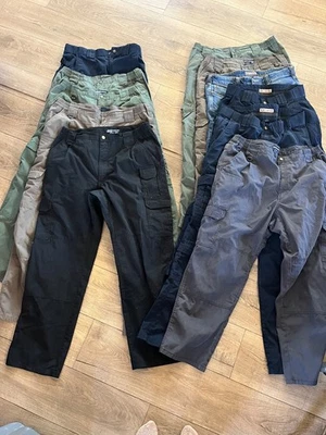 Lote de 11 Pantalones Tácticos 5.11 Falda Fatiga Verde Azul Denim Carga. Foto 1 de 4