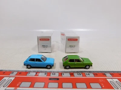 Wiking 1:87 H0 2x Modello Auto Autovettura Audi 50 0036 98 0036 99 Mint + Box # - Immagine 1 di 4