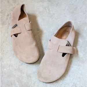 Birkenstock London Suede Leather Taupe Shoes, size EU 38/US 7-7.5 - Picture 1 of 5