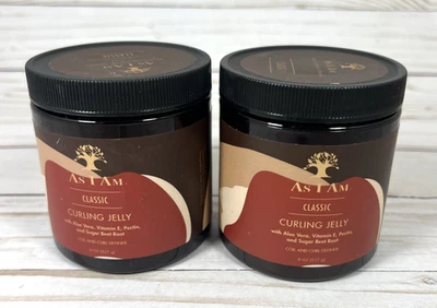 As I Am 经典卷发果冻头发保湿霜线圈和卷发剂 8 盎司 (2 包) — 第 1/4 张图片